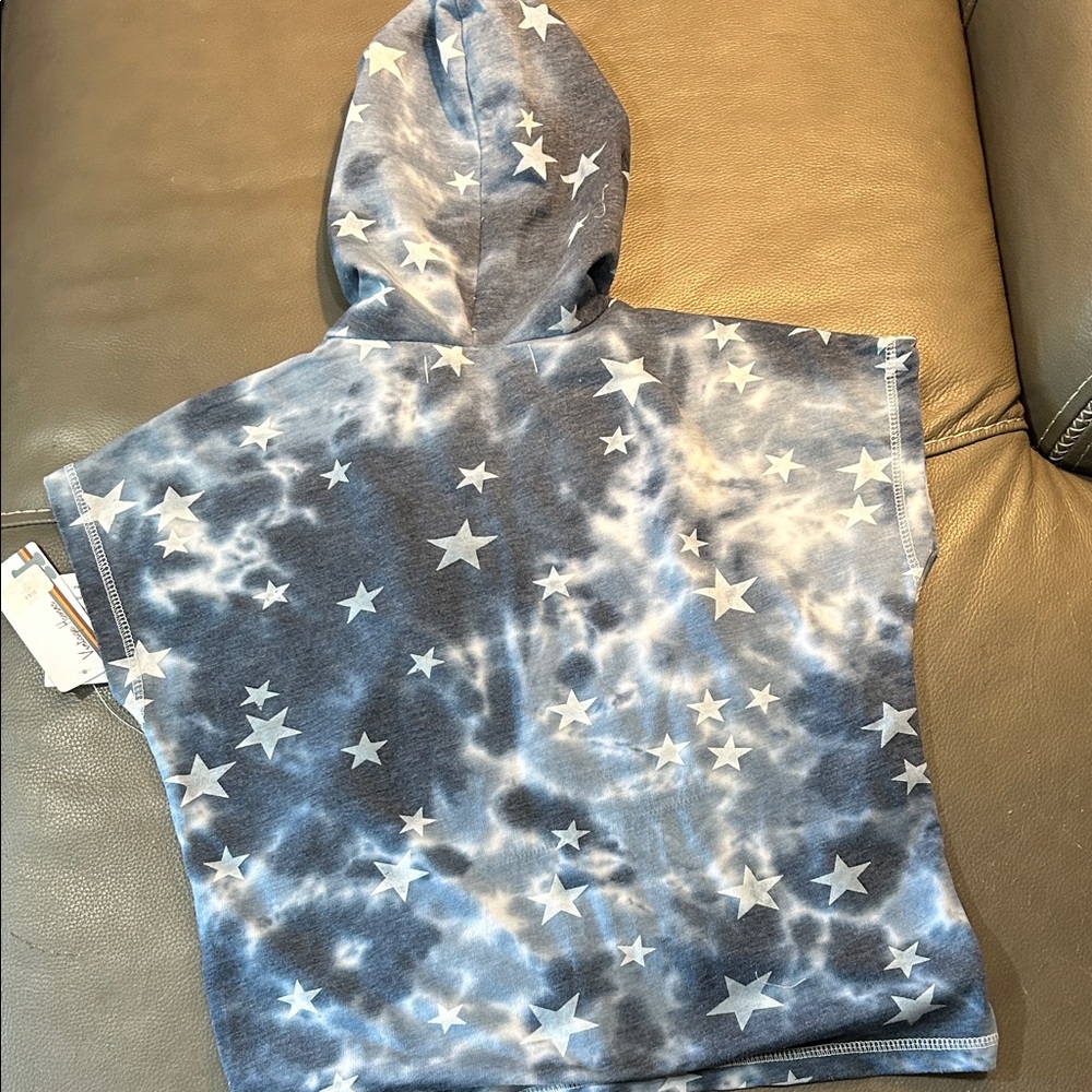 Vintage Havana Blue Star Girls Hoodie Sleeveless Sweatshirt Vest size XL/16, NWT - Picture 5 of 5